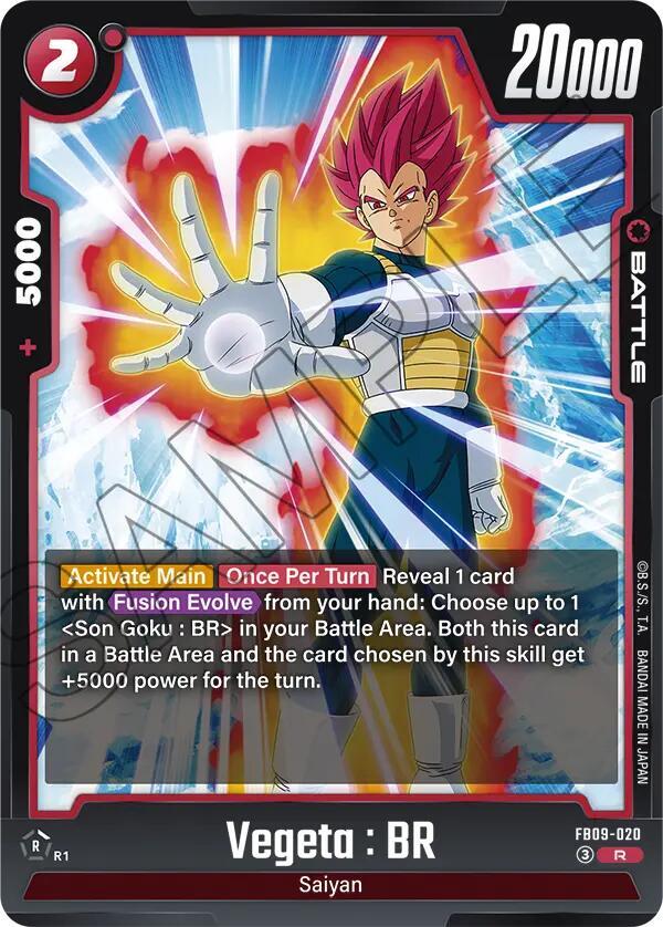 Vegeta: BR - FB09-020 Normal Rare Dual Evolution FB09-020 NM