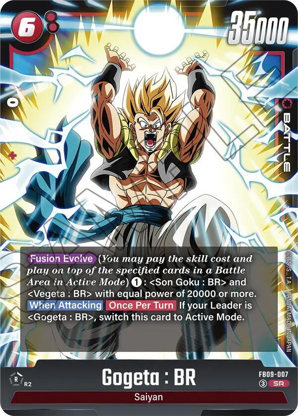 Gogeta: BR - FB09-007 Normal Super Rare Dual Evolution FB09-007 NM