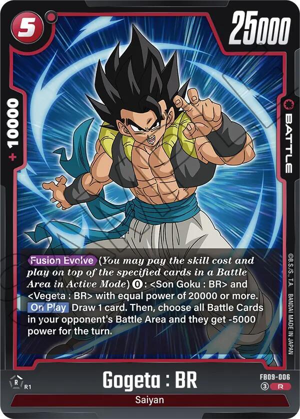 Gogeta: BR - FB09-006 Normal Rare Dual Evolution FB09-006 NM
