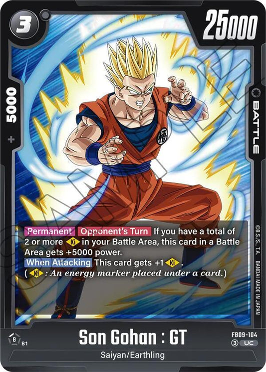 Son Gohan: GT - FB09-104 Normal Uncommon Dual Evolution FB09-104 NM