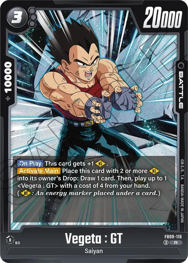 Vegeta: GT - FB09-116 Normal Rare Dual Evolution FB09-116 NM