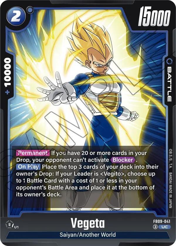 Vegeta - FB09-041 Normal Uncommon Dual Evolution FB09-041 NM