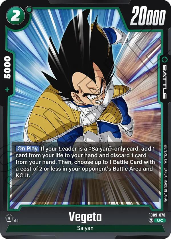 Vegeta - FB09-070 Normal Uncommon Dual Evolution FB09-070 NM