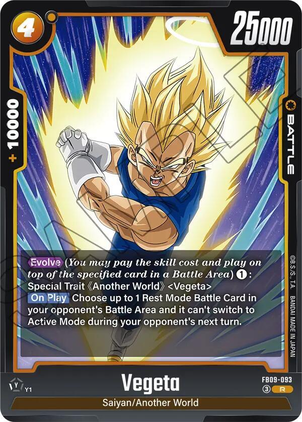 Vegeta - FB09-093 Normal Rare Dual Evolution FB09-093 NM