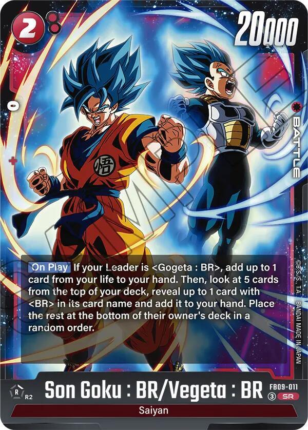 Son Goku: BR/Vegeta: BR Normal Super Rare Dual Evolution FB09-011 NM