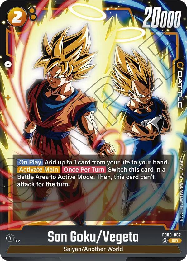 Son Goku/Vegeta Normal Super Rare Dual Evolution FB09-082 NM