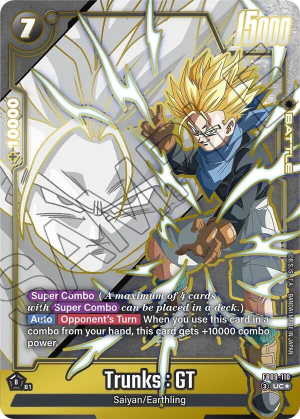 Trunks: GT - FB09-110 (Alternate Art) Normal Uncommon Dual Evolution FB09-110 NM