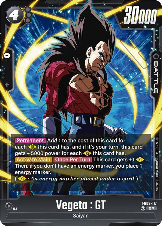 Vegeta: GT - FB09-117 Normal Super Rare Dual Evolution FB09-117 NM