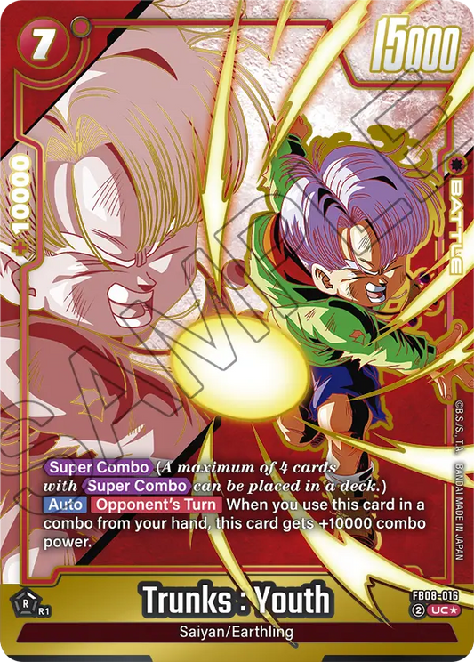 Trunks : Youth - FB08-016 (Alternate Art) - Saiyan's Pride (FB08)